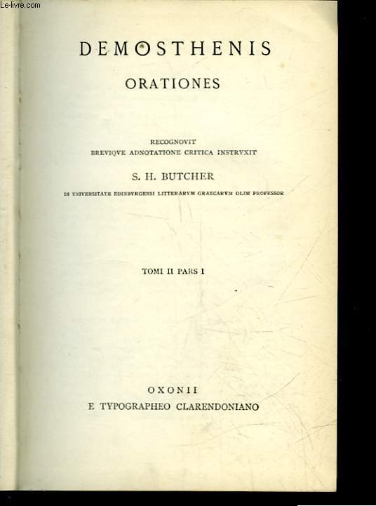 DEMOSTHENIS ORATIONES - TOME 2 - PARS 1