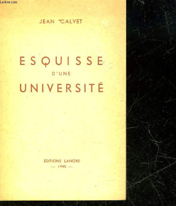 ESQUISSE D'UNE UNIVERSITE