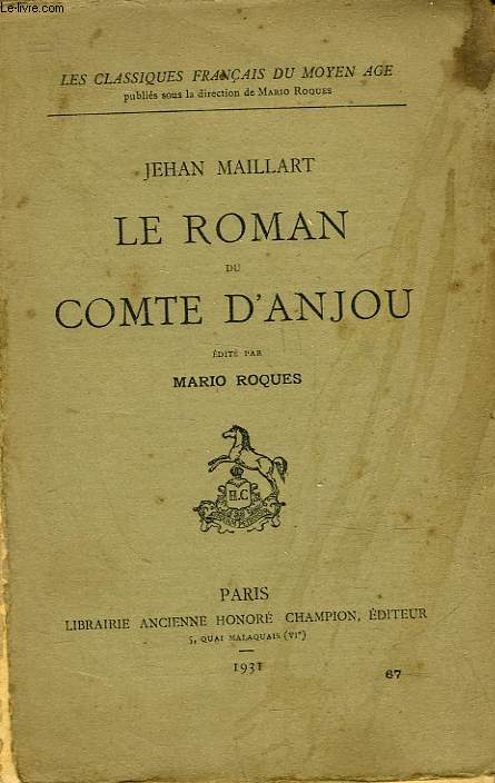 LE ROMAN DU COMTE D'ANJOU