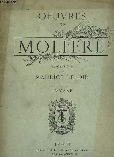 OEUVRES DE MOLIERE - L'AVARE