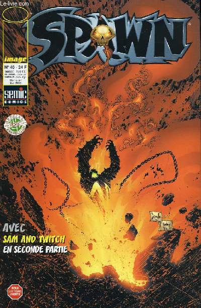 SPAWN N49 - SPAWN 92 : LE MAL DANS LE SANG (FIN)/BLACK CAT BONES - SAM & TWITCH 5 : UDAKU 5/8