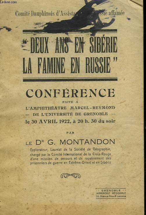 DEUX ANS EN SIBERIE LA FAMINE EN RUSSIE