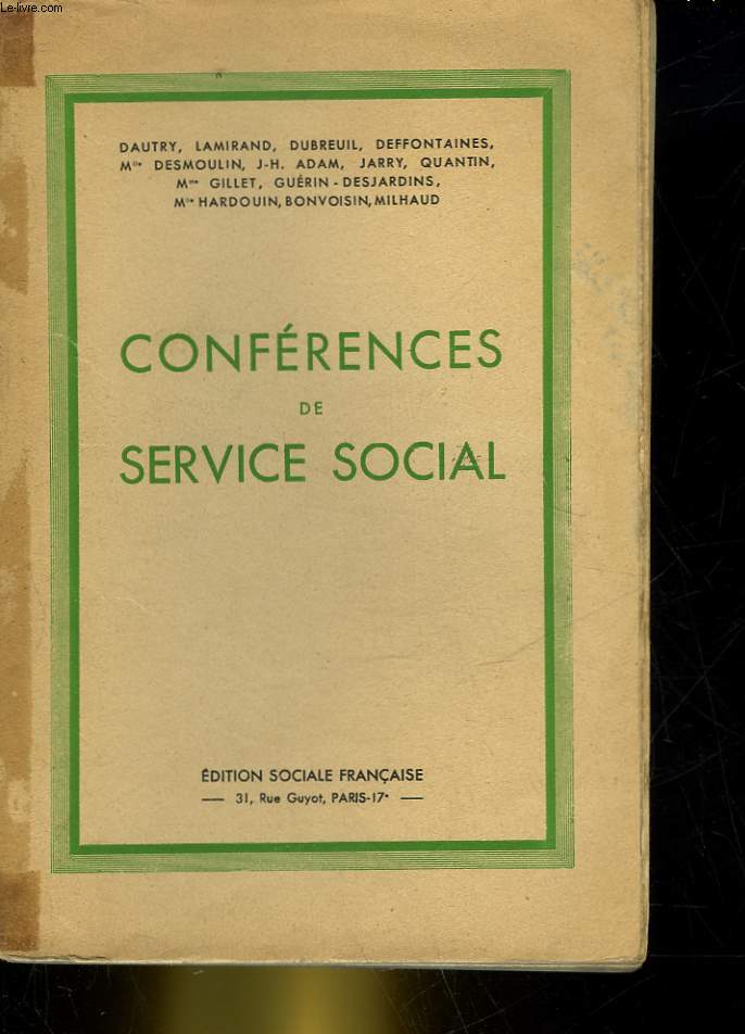 CONFERENCES DE SERVICE SOCIAL