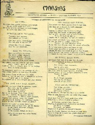MARSYAS - 30 ANNEE - N 274