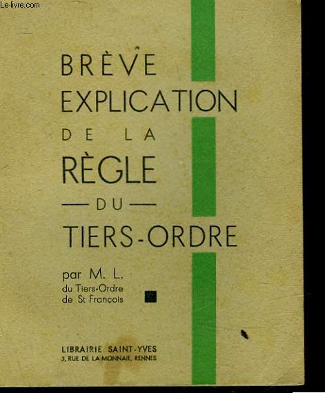 BREVE EXPLICATION DE LA REGLE DU TIERS-ORDRE