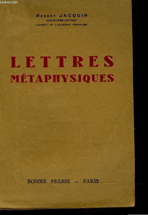 LETTRES METAPHYSIQUES