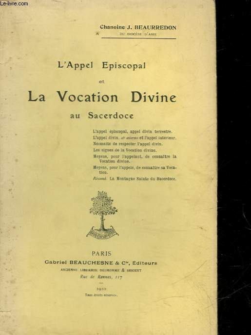 L'APPEL EPISCOPAL ET LA VOCATION DIVINE AU SACERDOSE