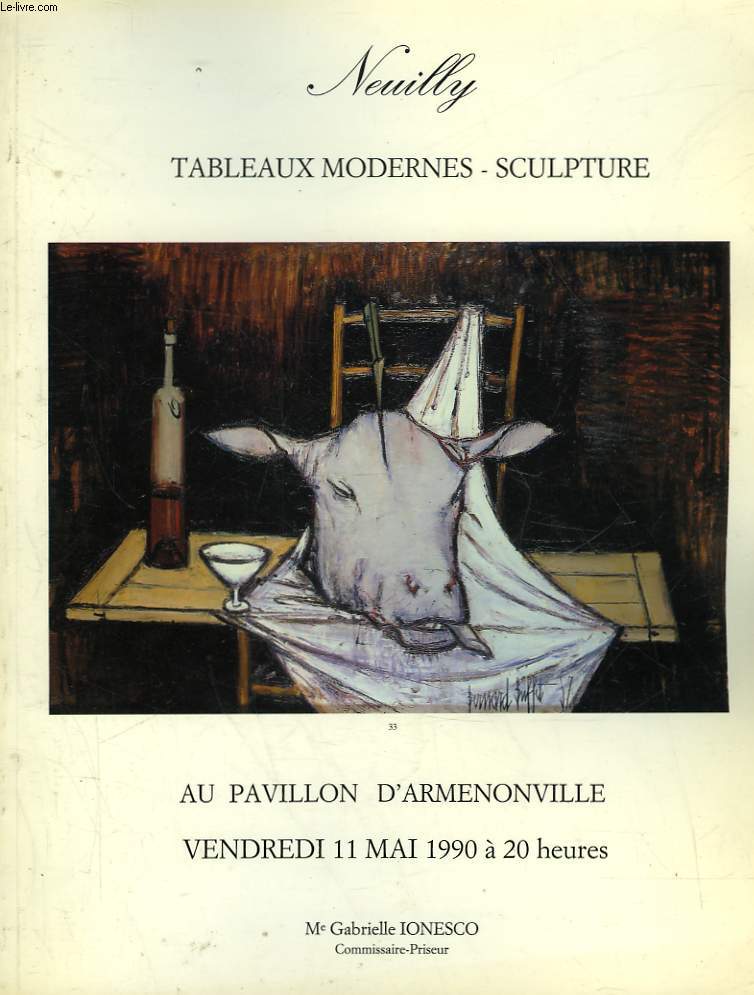 1 CATALOGUE DE VENTE AUX ENCHERES - TABLEAUX MODERNES - SCULPTURE