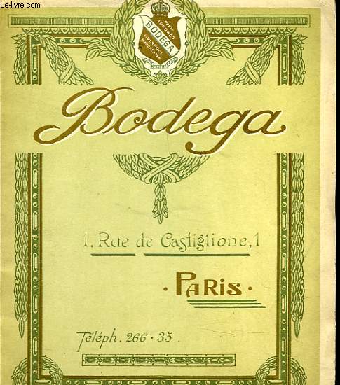 1 CARTE DES VINS - BODEGA -