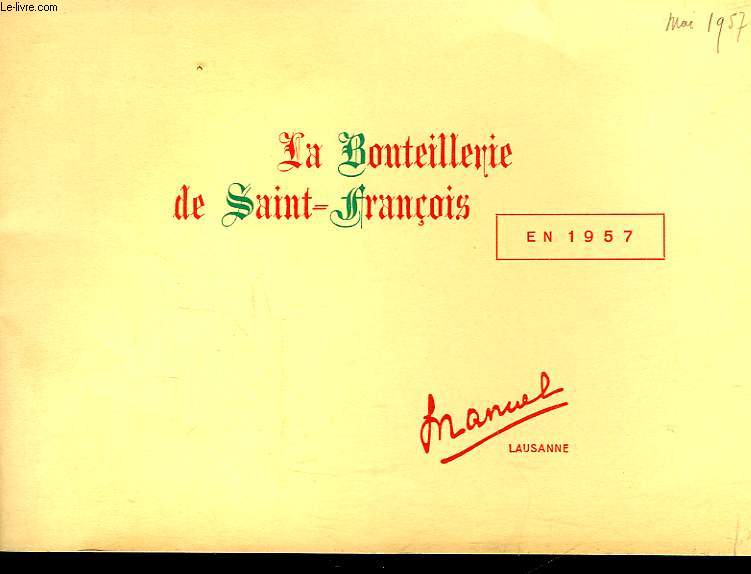 LA BOUTEILLE DE SAINT-FRANCOIS - GRILLE DE PRIX