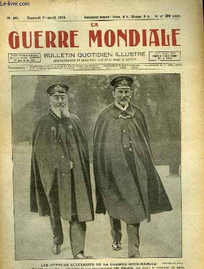 LA GUERRE MONDIALE - BULLETIN QUOTIDIEN ILLUSTRE - N491