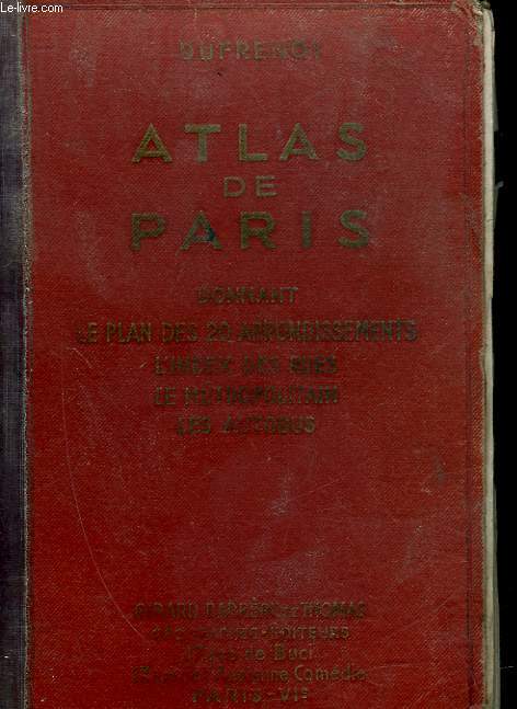 ATLAS DES 20 ARRONDISSEMENTS DE PARIS
