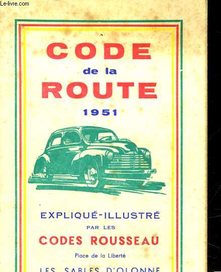CODE DE LA ROUTE 1951