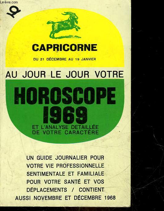 HOROSCOPE 1969 ET L'ANALYSE DETAILLEE DE VOTRE CARACTERE - CAPRICORNE