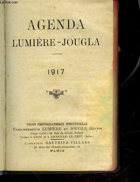 AGENDA LUMIERE-JOUGLA 1917
