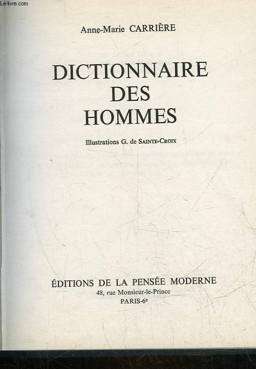 DICTIONNAIRE DES HOMMES