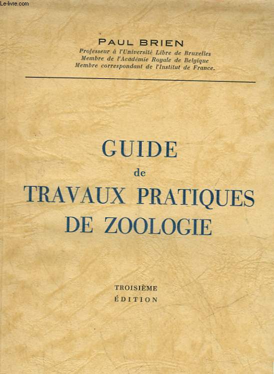 GUIDE DE TRAVAUX PRATIQUES DE ZOOLOGIE