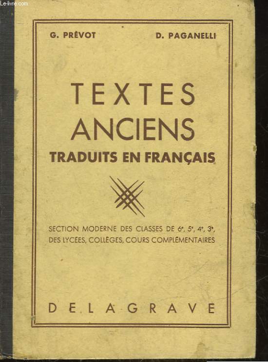 TEXTES ANCIENS TRADUITS EN FRANCAIS