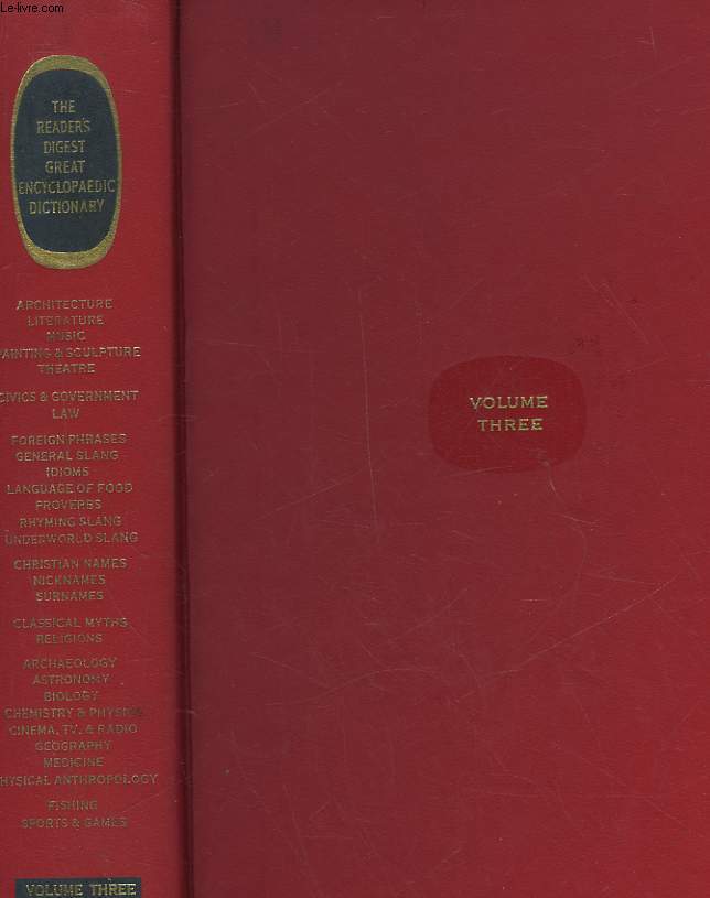 THE READER'S DIGEST GREAT ENCYCLOPAEDIC DICTIONARY - VOLUME 3