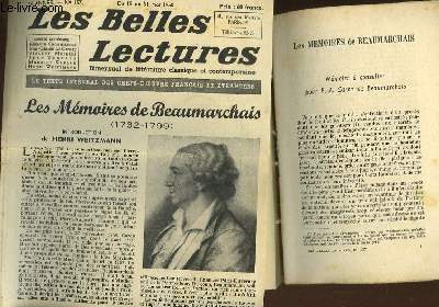 LES MEMOIRES DE BEAUMARCHAIS - LES BELLES LECTURES - 5 ANNEE - N157