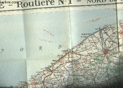 CARTE TARIDE - ROUTIERE N1 - NORD DE LA FRACE BELGIQUE (OUEST)