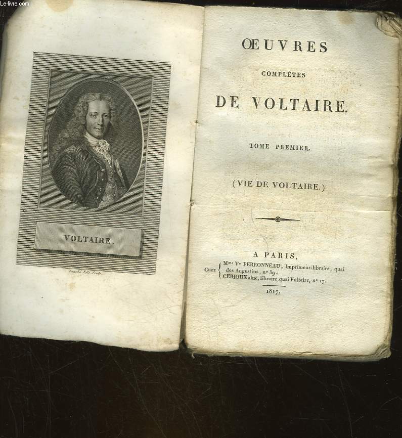 OEUVRES DE VOLTAIRE - TOME 1 - VIE DE VOLTAIRE