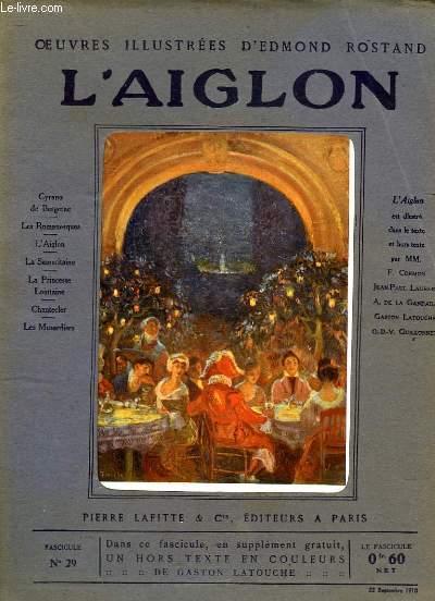 OEUVRES ILLUSTREES D'EDMOND ROSTAND - FASCICULE N 29 - L'AIGLON