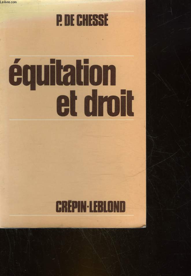 EQUITATION ET DROIT