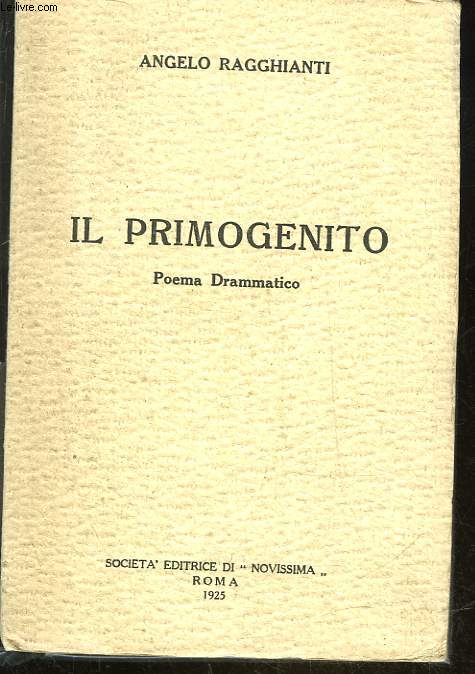 IL PRIMOGENITO - POEMA DRAMMATICO