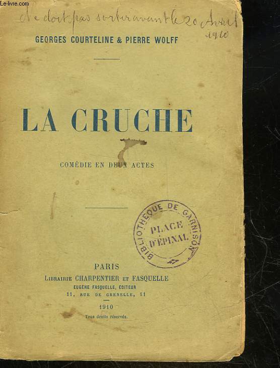 LA CRUCHE - COMEDIE EN DEUX ACTES