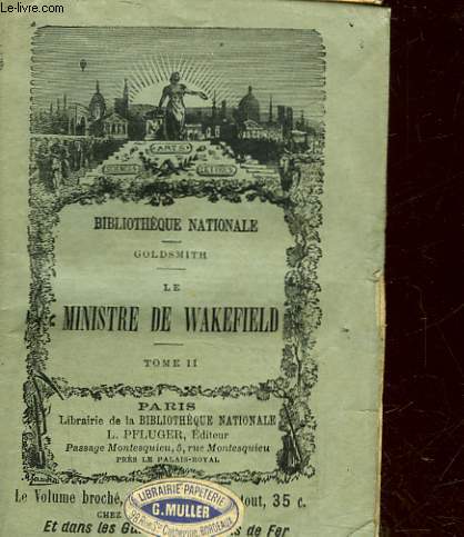 LE MINISTRE DE WAKEFIELD - HISTOIRE SUPPOSEE ECRITE PAR LUI-MEME - TOME 2