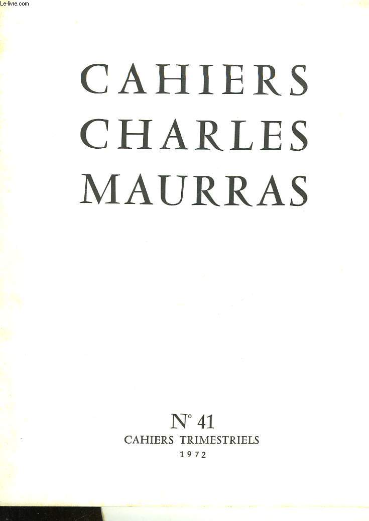 CAHIRS CHARLES MAURRAS N41