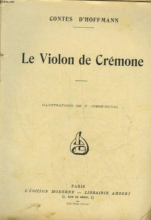 CONTES D'HOFFMANN - LE VIOLON DE CREMONE