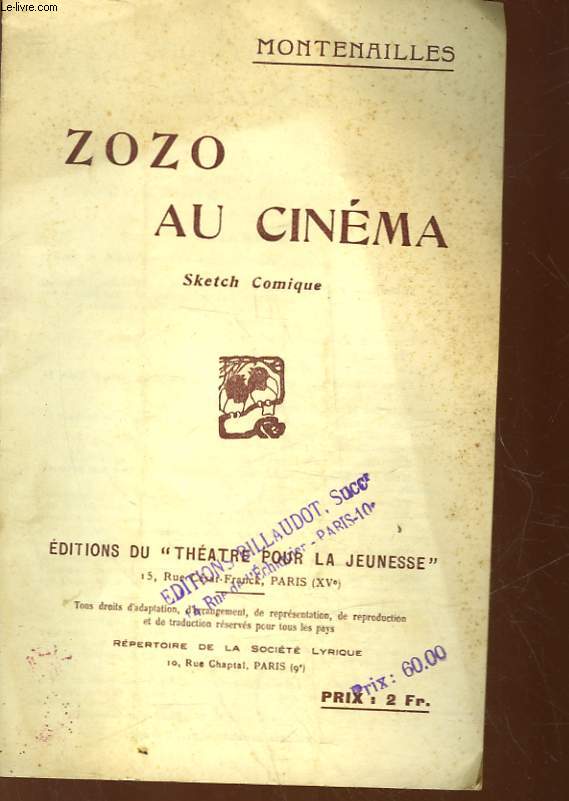 1 PROGRAMME - ZOO AU CINEMA - SKETCH COMIQUE