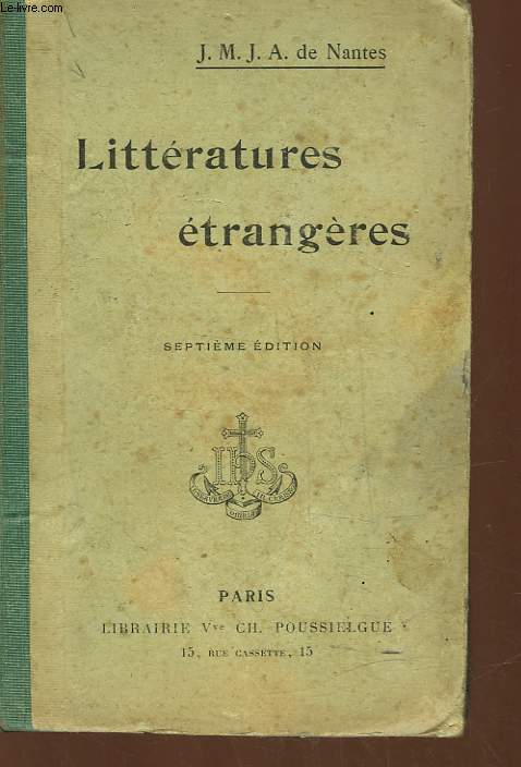 LITTERATURES ANCIENNES ET MODERNES ETRANGERES
