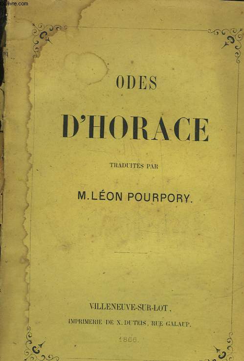 ODES D'HORACE