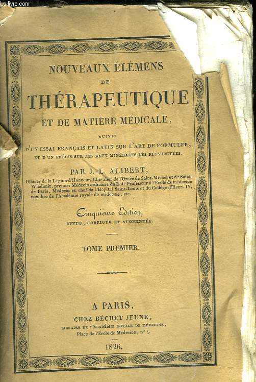 NOUVEAUX ELEMENS DE THERAPEUTIQUE ET DE MATIERE MEDICALE SUIVIS D'UN ESSAI FRANCAIS EN LATIN SUR L'ART DE FORMULER, ET D'UN PRECIS SUR LES EAUX MINERALES LES PLUS USITEES - TOME 2