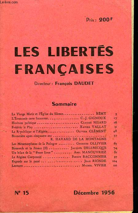 LES LIBERTES FRANCAISES - N15