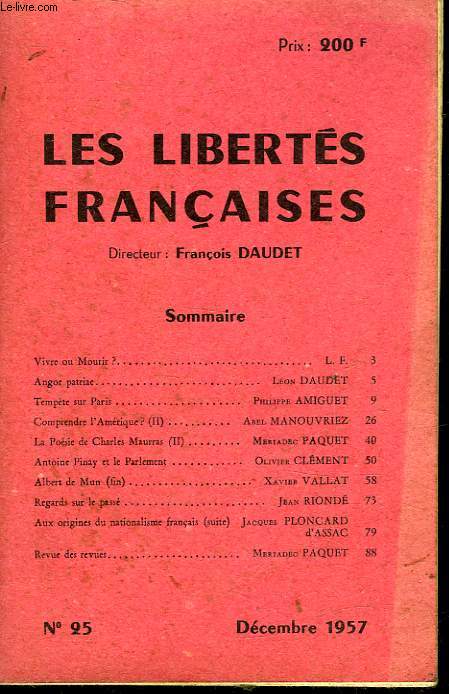 LES LIBERTES FRANCAISES - N25