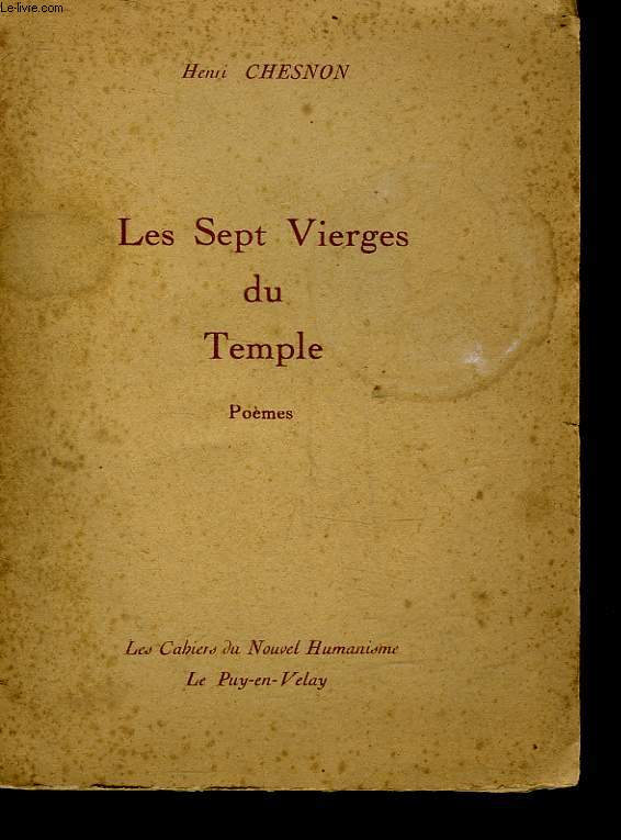 LES SEPT VIERGES DU TEMPLE - POEMES