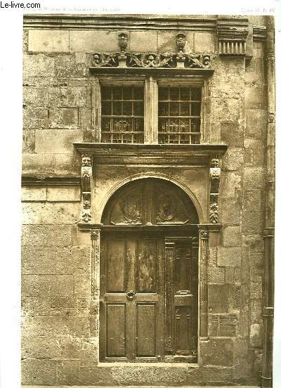 1 GRAVURE EN NOIR ET BLANC DE LA MAISON DITE DIANE DE POITIERS, PORTE DE DERRIERE - ORLEANS