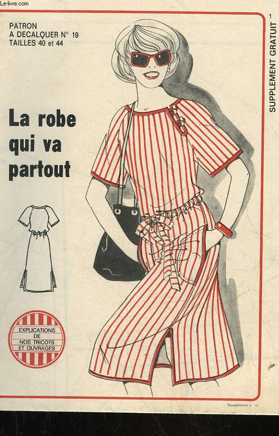 1 PATRON : LA ROBE QUI VA PARTOUT - TAILLE 40 ET 44