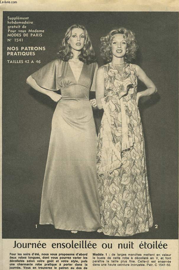 1 PATTERN: LONG DRESSES - SIZE 42 TO 46 - *** - 0 - Picture 1 of 1