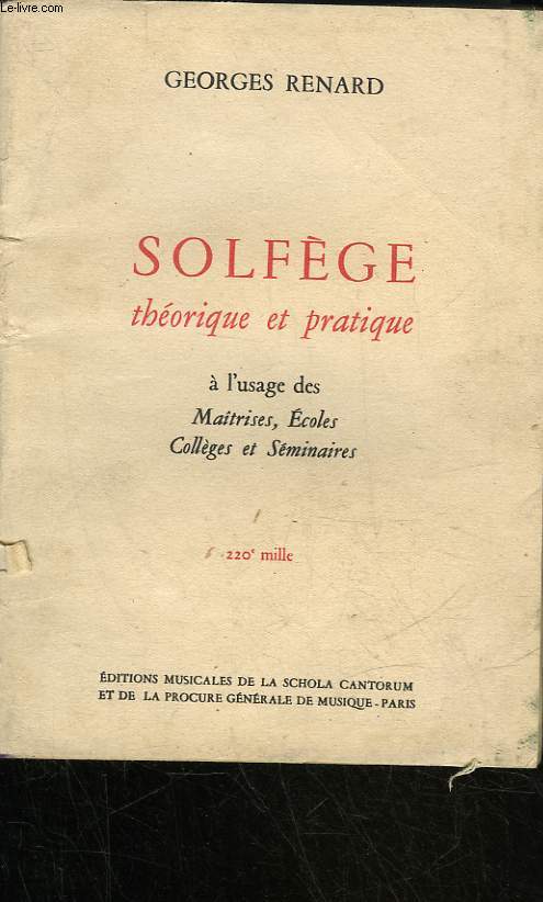 SOLFEGE - THEORIQUE ET PRATIQUE