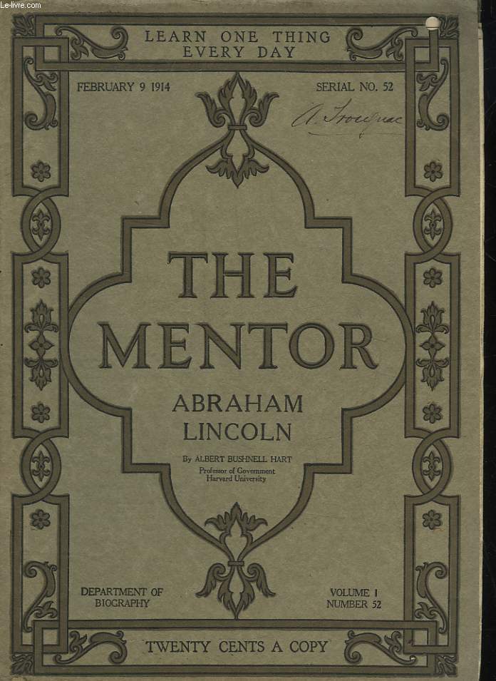 THE MENTOR - SERIAL N52 - VOLUME 1 - N52 - ABRAHAM LINCOLN