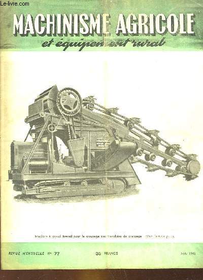 MACHINISME AGRICOLE ET EQUIPEMENT RURAL - N77