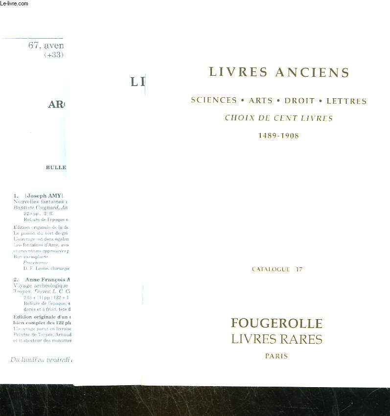 1 LOT DE 3 CATALOGUES - CATALOGUE 15, 17 ET BULLETIN 39