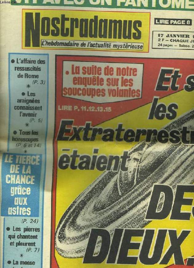 NOSTRADAMUS L'HEBDOMADAIRE DE L'ACTUALITE MYSTERIEUSE - N93