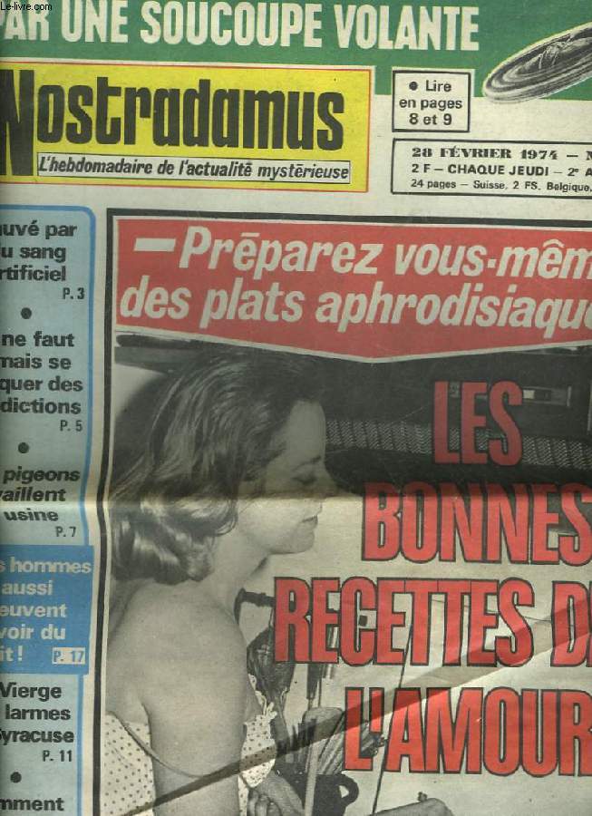 NOSTRADAMUS L'HEBDOMADAIRE DE L'ACTUALITE MYSTERIEUSE - N99