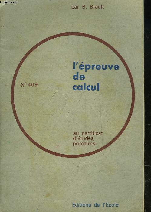 L'EPREUVE DE CALCUL AU C. E. P.